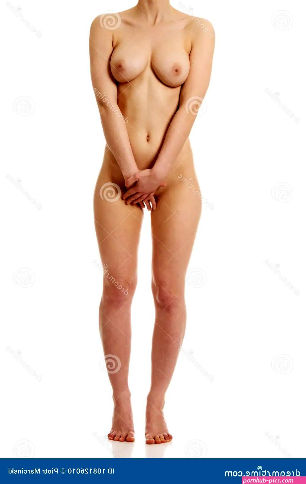 Beautiful Woman with Naked Breast. Stock Photo