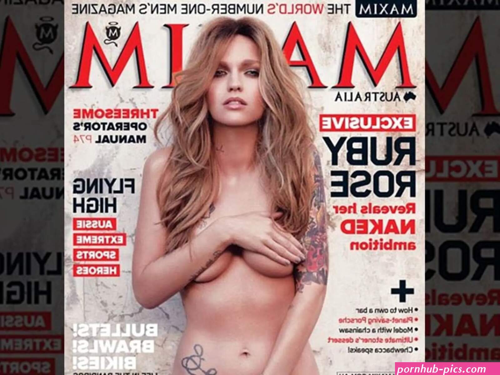 Ruby Rose -- Lighten Up! Blonde Hair and NO CLOTHES PHOTO