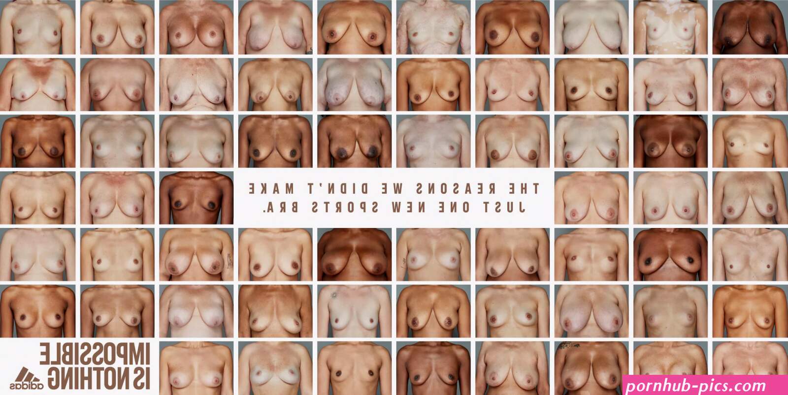 Adidas created a gallery of naked breasts to launch its sports bra range