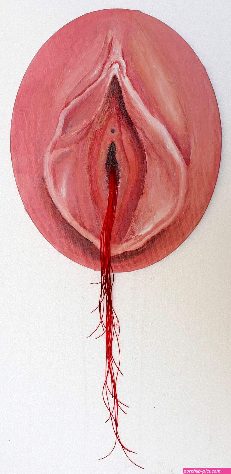 Una Vagina Painting by Tamara Lortkipanidze