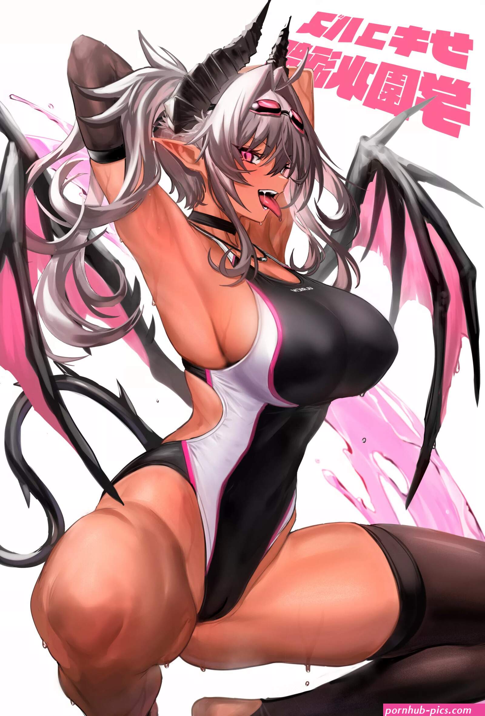 Swimsuit Succubus nudes : KuroiHada