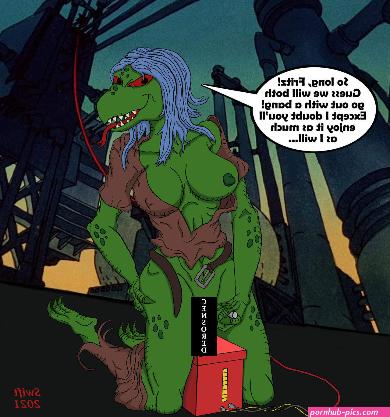 Fritz the Cat-Lizard Leader going out with a bang! by Swift-Nimblefoot on DeviantArt