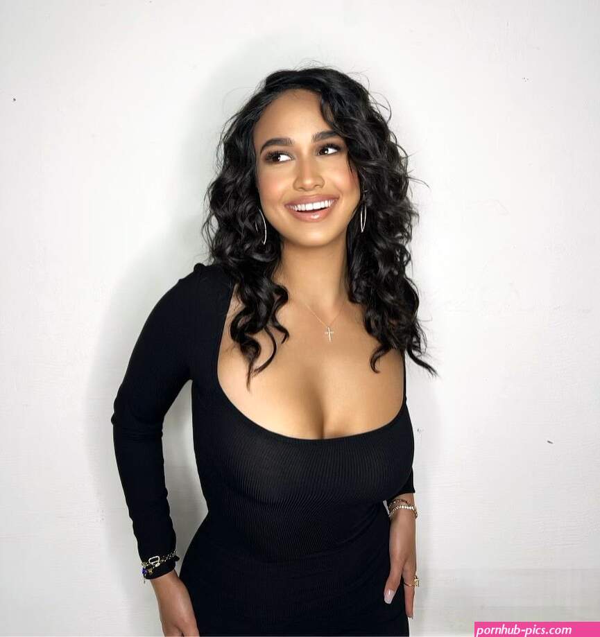 Emily Tosta In Sexy Black Dress