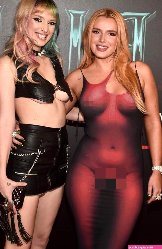 Bella Thorne wears naked dress on red carpet at Morbius screening