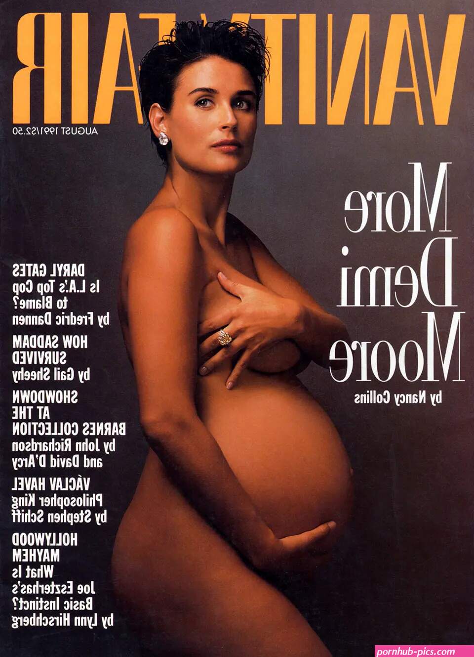 Serena Williams poses nude on the cover of Vanity Fair in her first pregnancy photoshoot