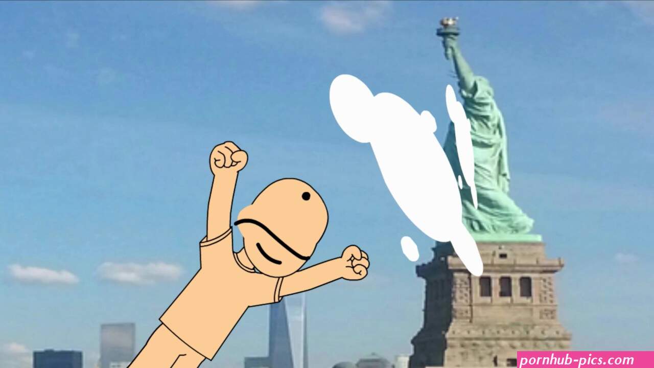 Penis Cums all over the Statue of Liberty Grounded