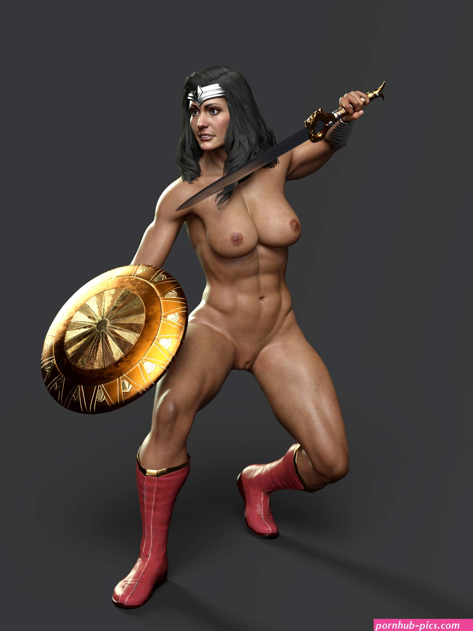 Wonder Woman Injustice Series muscle-morph naked by zeneox on DeviantArt