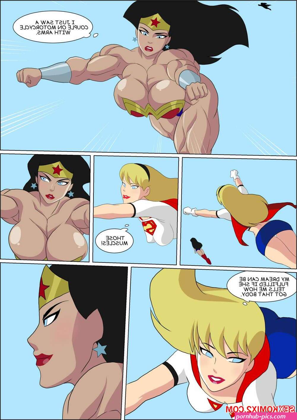 Porn comic Wonder Woman. Zetarok Sex comic busty superhero babes