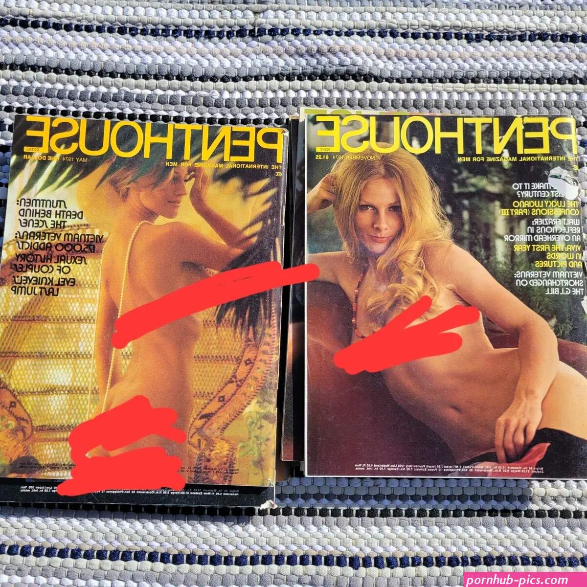 Penthouse Magazine Lot 1974 Year Set Of 9 with Centerfolds