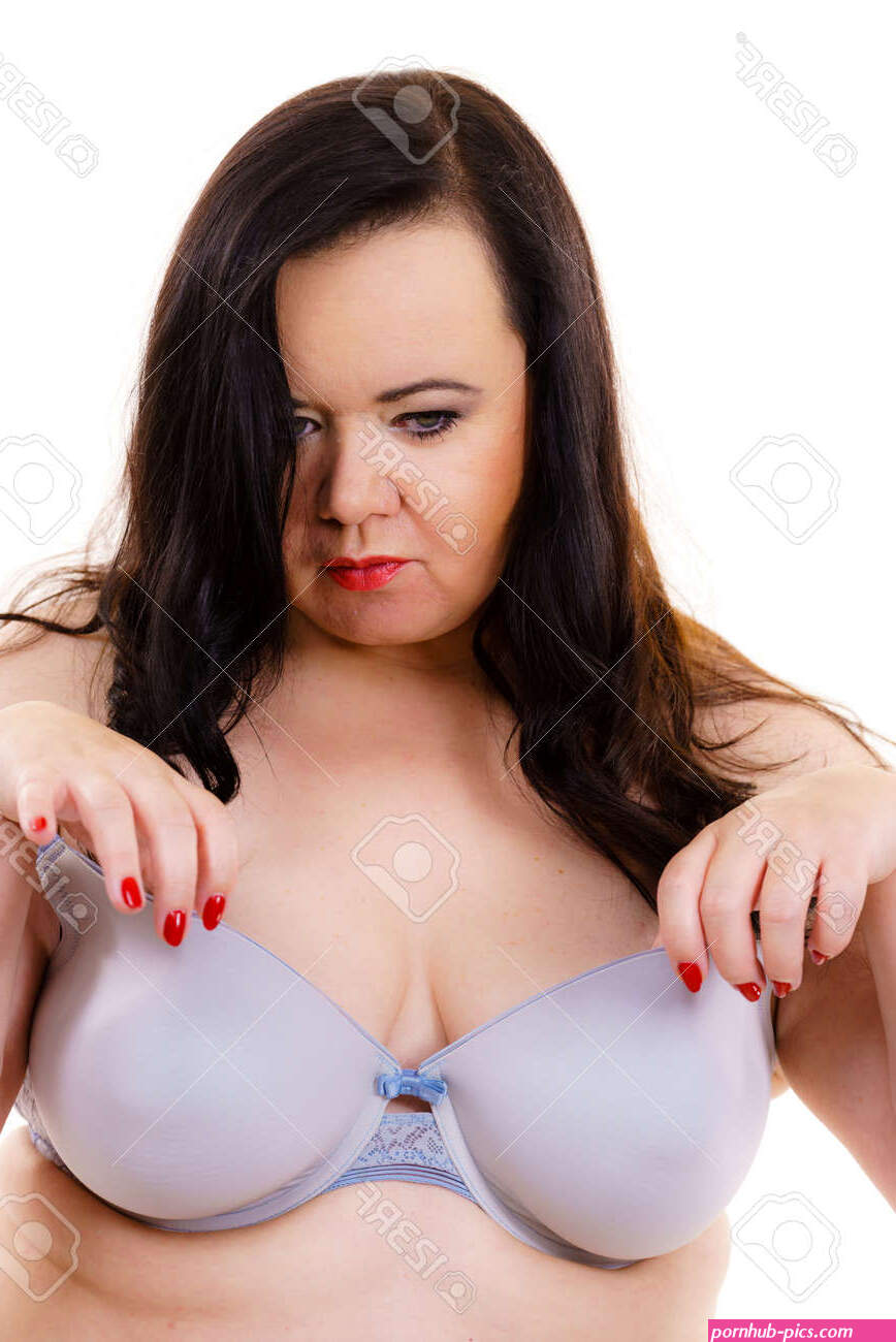 Plus Size Fat Mature Woman Wearing Bra Looking On Her Boobs On White. Female Breast In Lingerie. Bosom Brafitting And Underwear Concept. Stock Photo Picture and Royalty Free Image. Image 138883327.