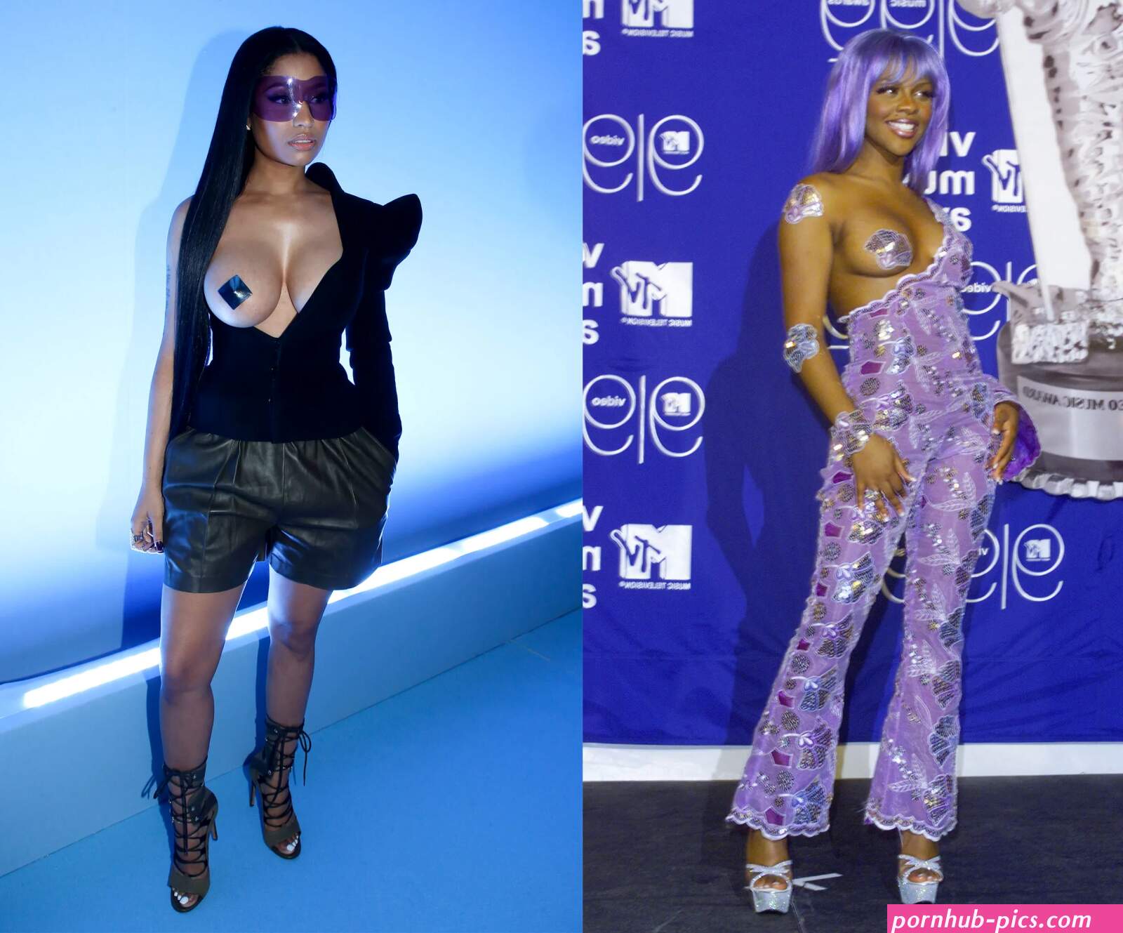 Nicki Minaj Goes Almost Topless at Haider Ackermanns Fall 2017 Show