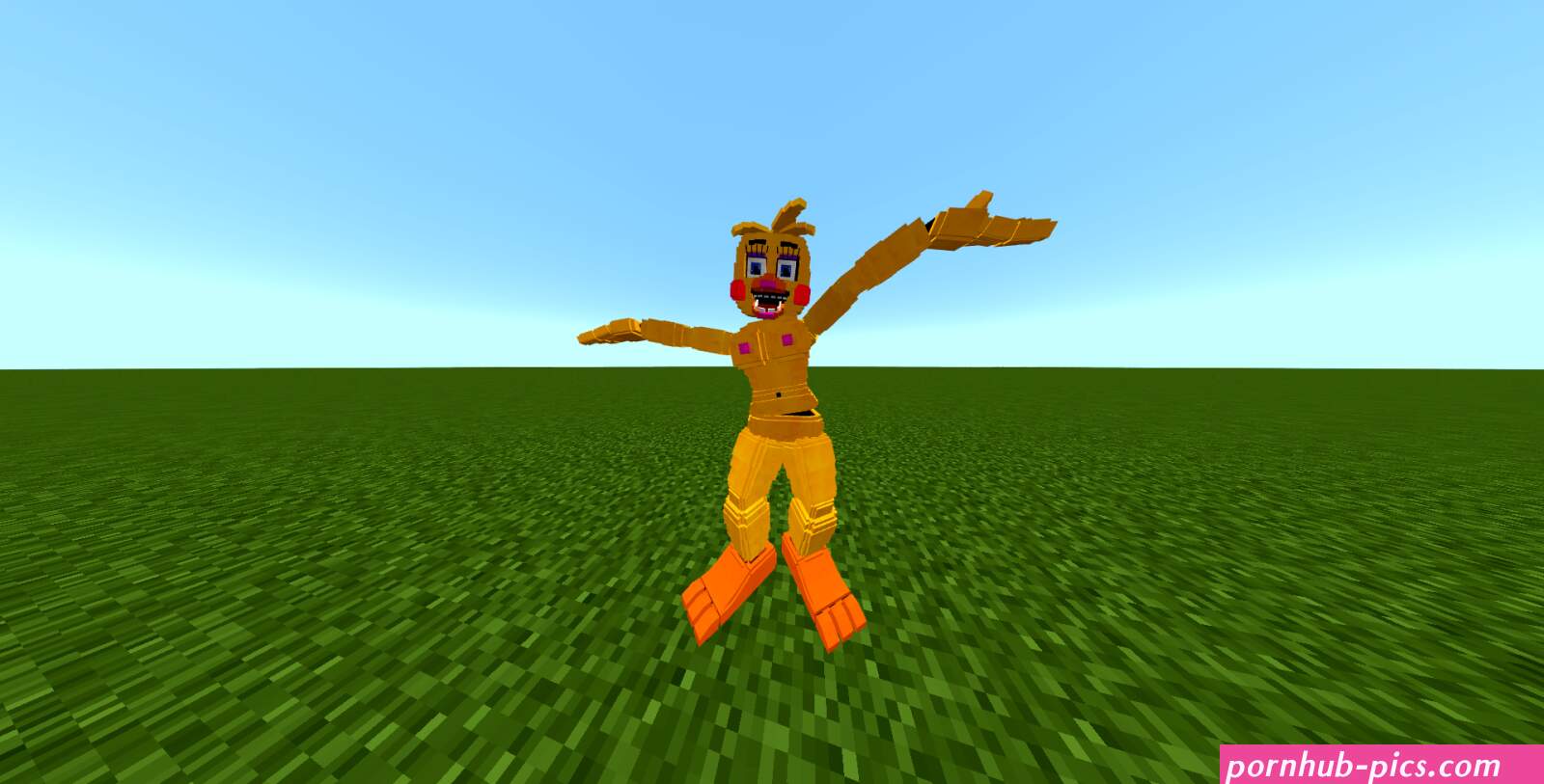 Naked FNAF Toy Chica Resource Pack For Minecraft Bedrock Edition! Dany Fox