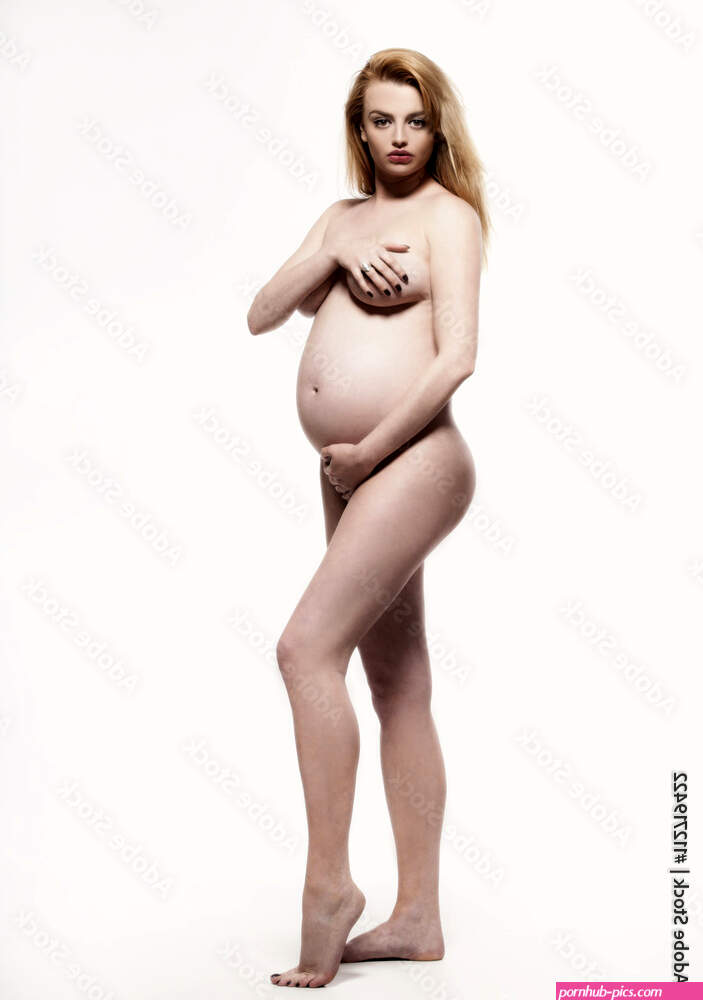 Nacked pregnant woman Stock