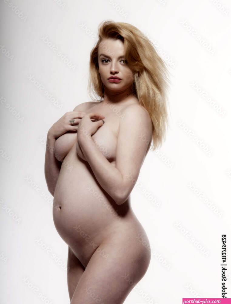 Nacked pregnant woman Stock