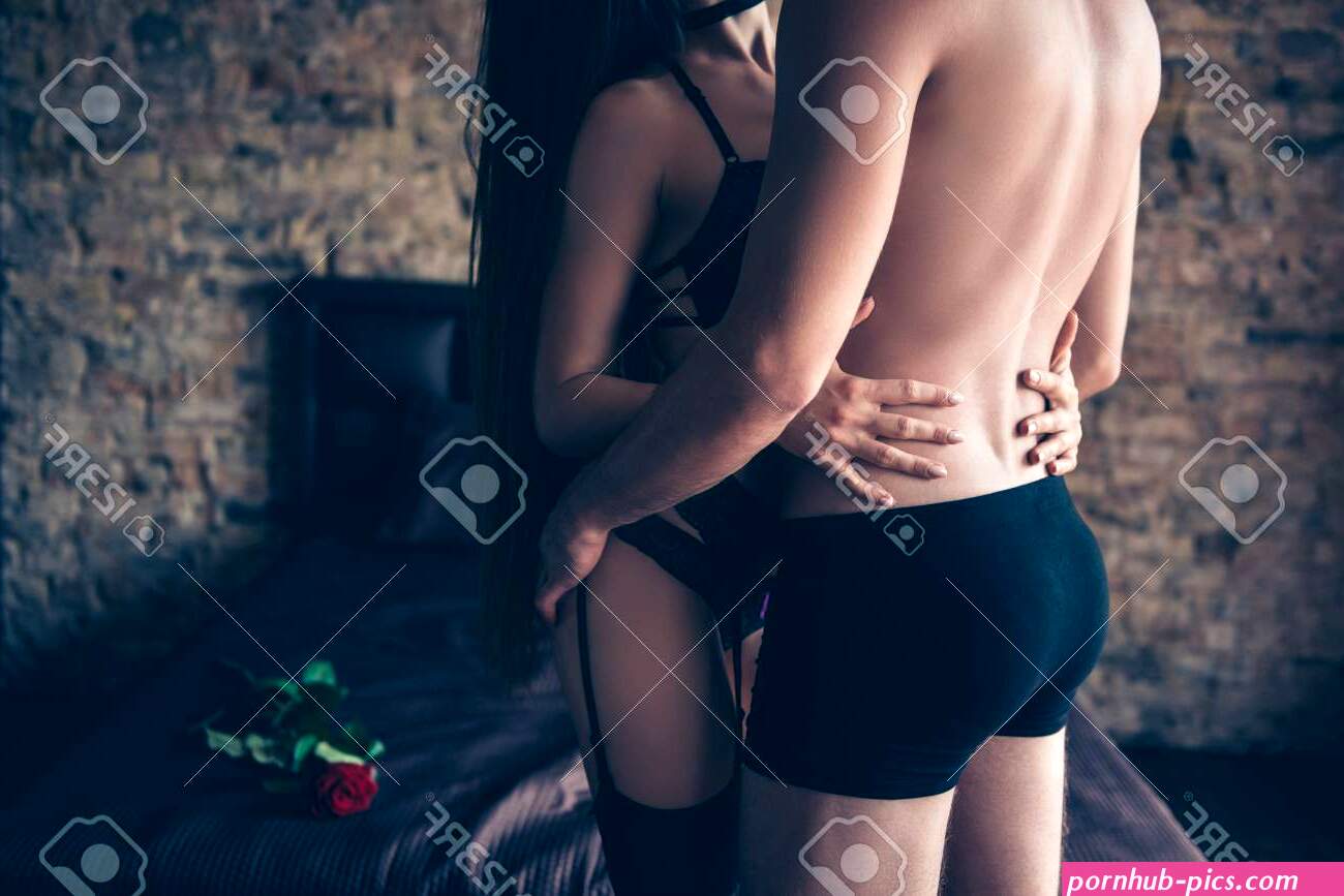Cropped Close Up Photo Of Womans And Mans Naked Nude Bodies They Are Hugging Cuddling About To Have Sex Bed With A Rose On Bedsheet Is On The Background Intimate Atmosphere Stock