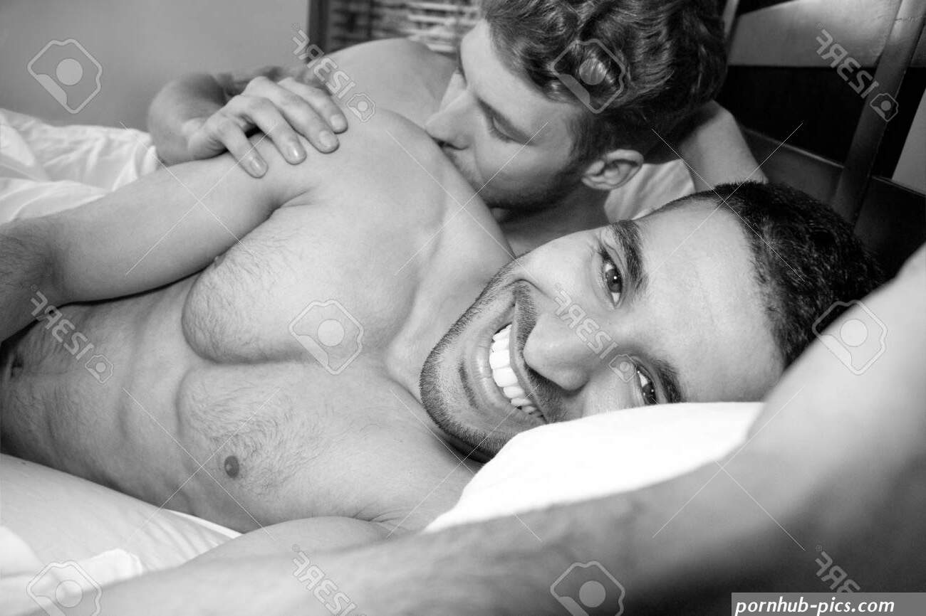 Naked Gay Lovers Husbands In Bed Cuddling And Laughing Stock Photo Picture and Royalty Free Image. Image 102577161.