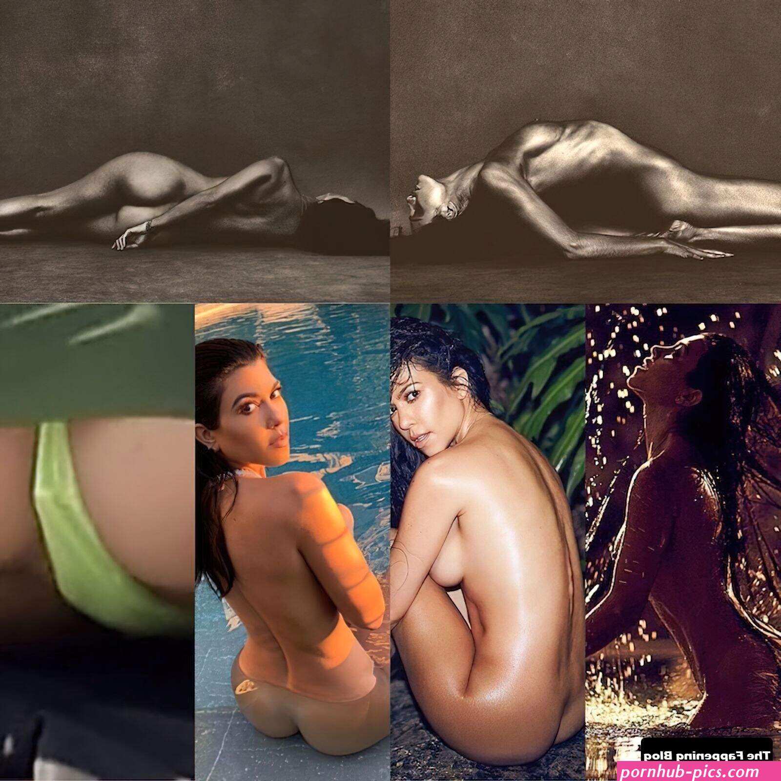 Kourtney Kardashian Nude 1 Collage Photo