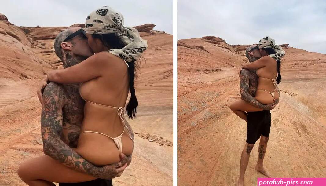 Nearly Naked Kourtney Kardashian Kisses Boyfriend Travis Barker In Steamy Instagram Pic