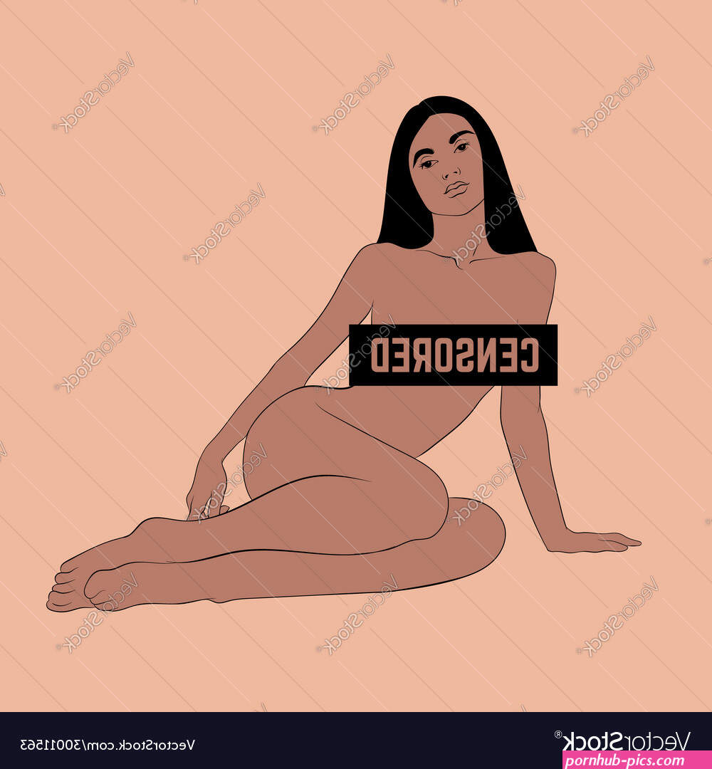 Hand drawn naked girl Royalty Free Vector Image