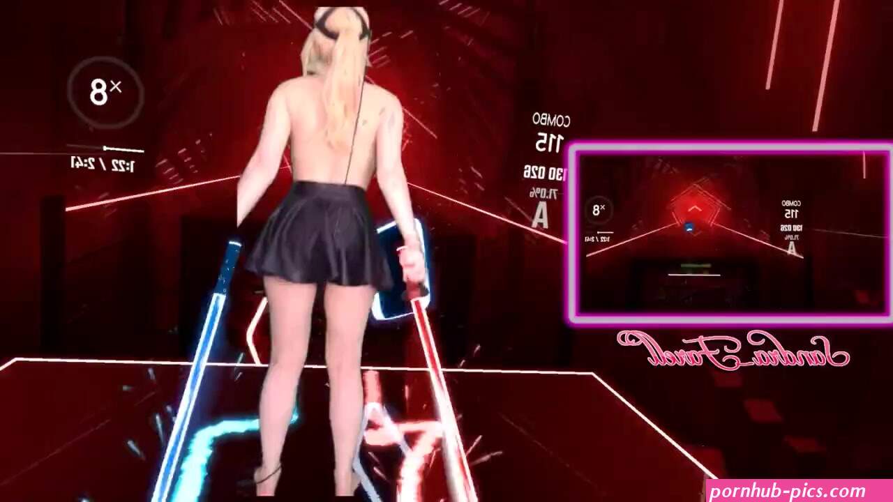 Hot Topless Gamer Girl Plays VR Video Game