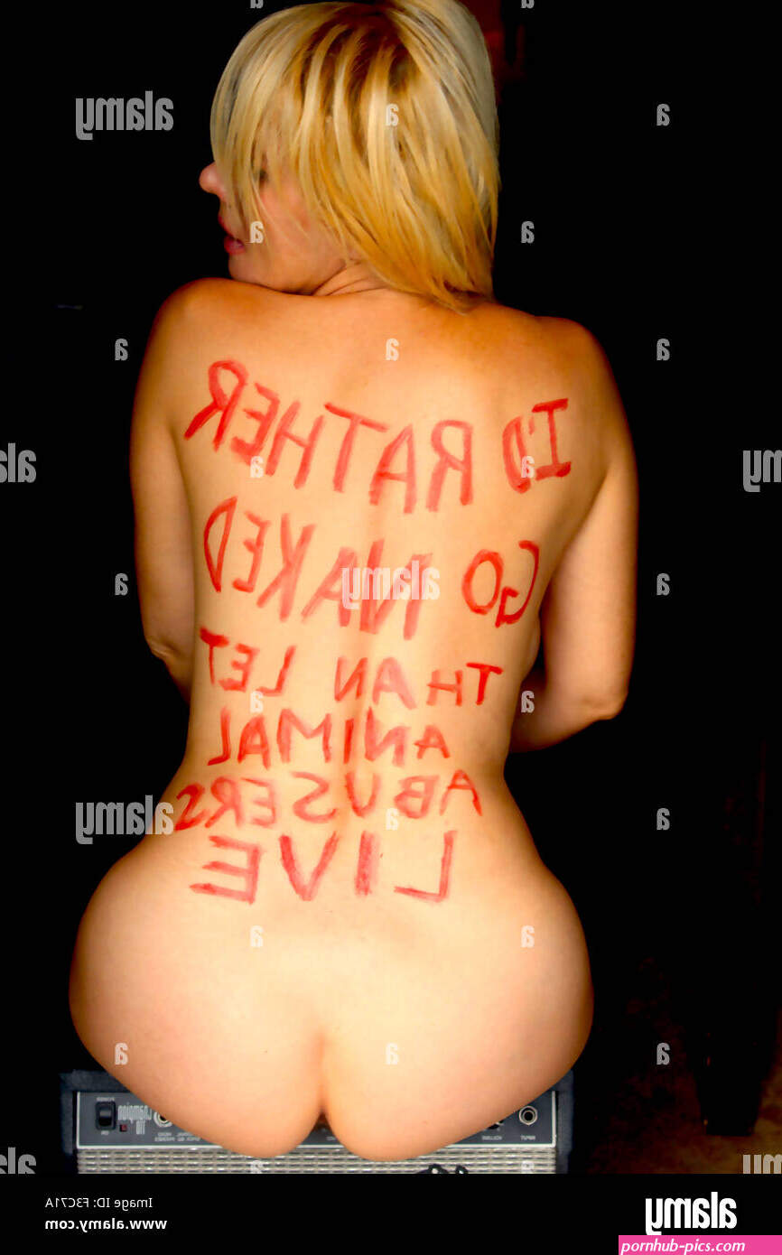 American singer Nadeea Volianova poses nude with the words Id Rather Go Naked Than Let Animal Abusers Live written across her back in red paint in response to the killing of Cecil