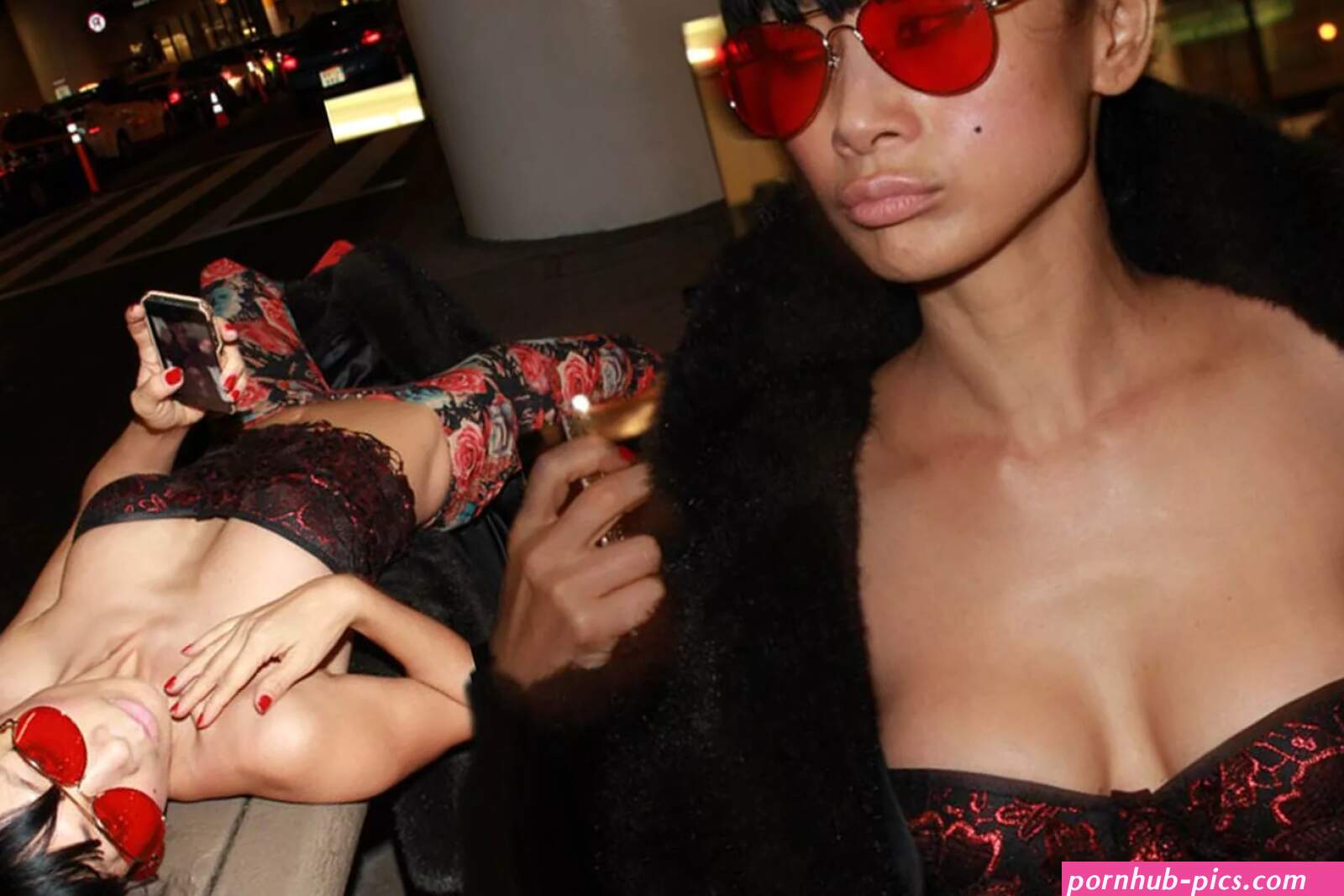 Bai Ling having fun at LAX airport in Los Angeles after arriving from Atlantic C