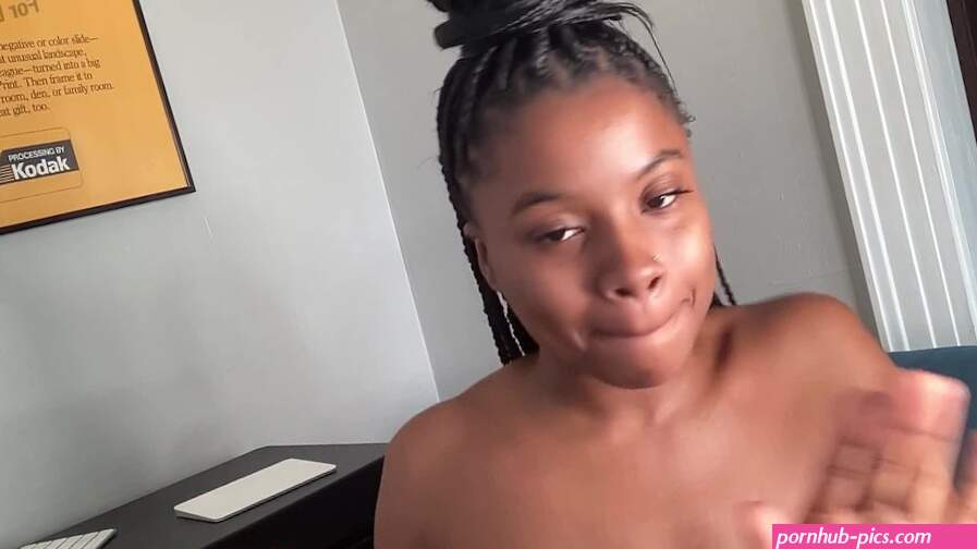 Hot Black Girl gives a LAZY blowjob :