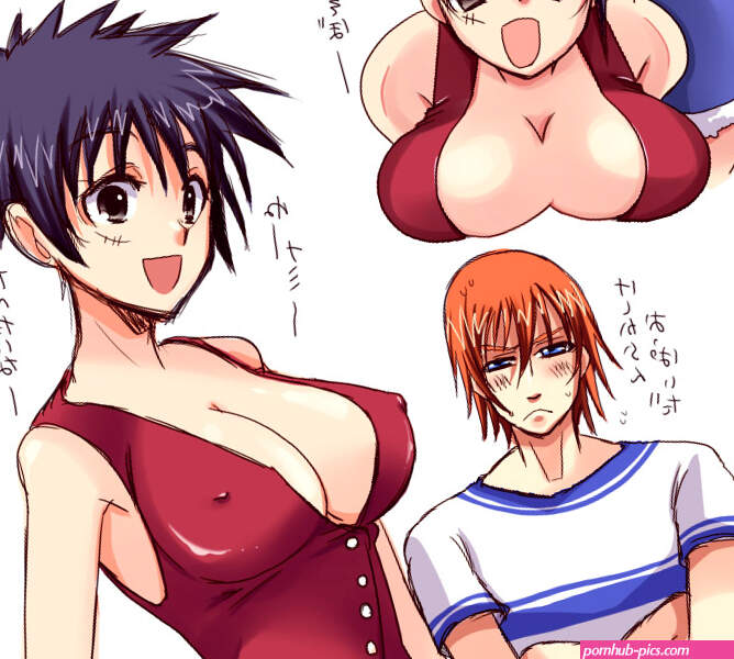 namizou luffyko monkey d. luffy nami one piece one piece 1boy 1girl breasts cleavage genderswap genderswap ftm genderswap mtf nipples smile