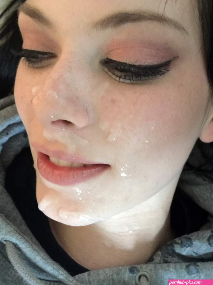 Facial in a hoodie with freckles.. Porn Pic