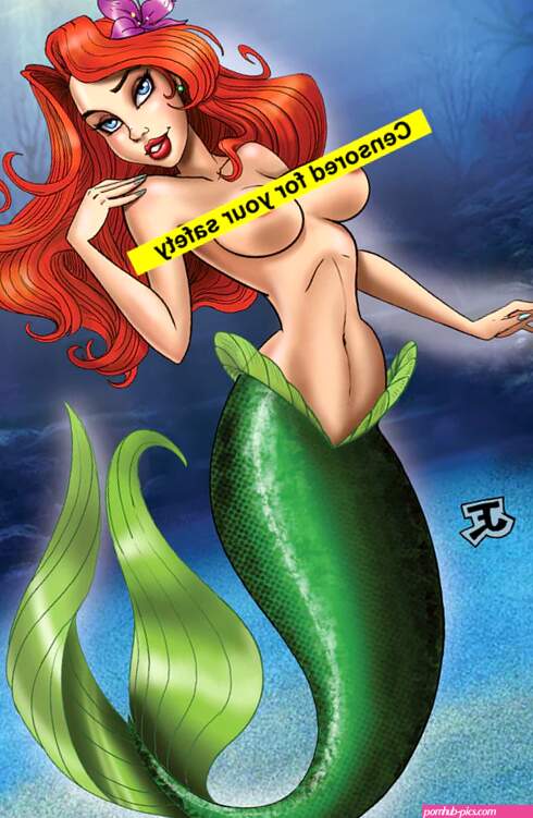 The Mermaid Pinup Print Large 11x17 size and Topless Variant