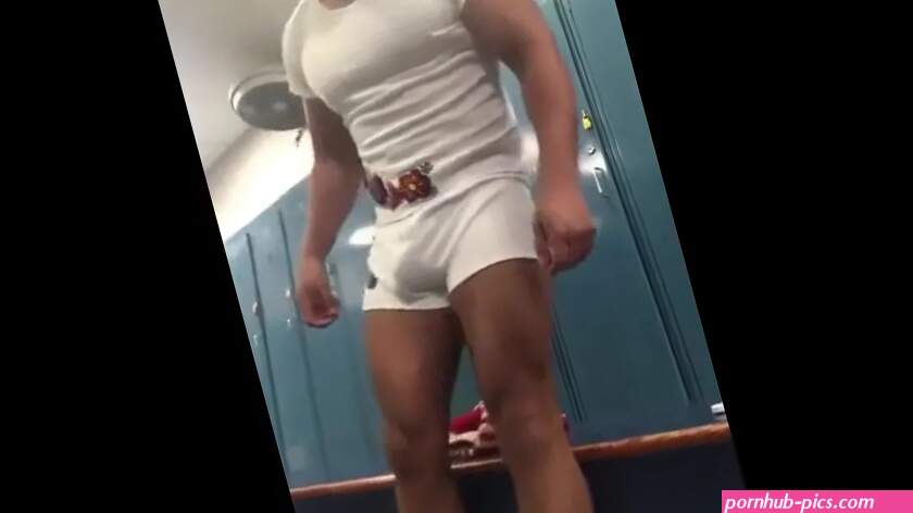 Big black cock in gym 6