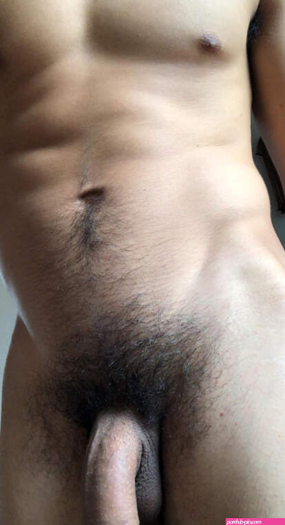 Bushy Black Hanging Cock