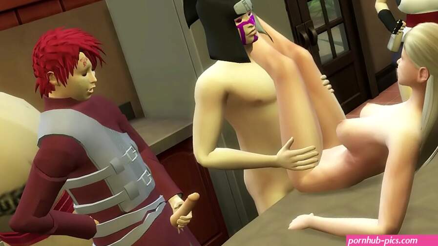Gaara se Folla a su Hermanastra Temari En la Cocina Sexo en Grupo Naruto Hentai