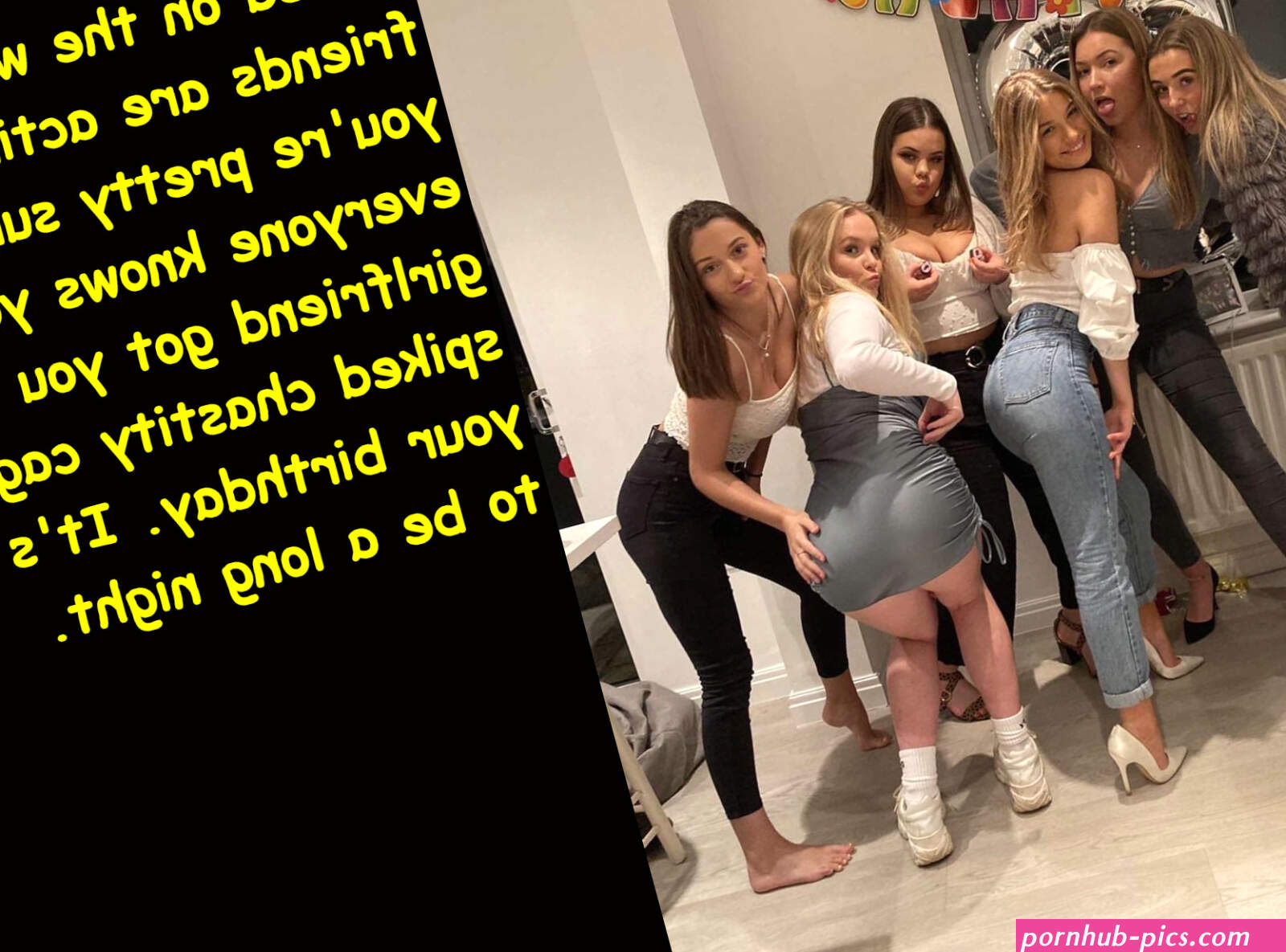 Captain Captions! on X: Later he finds out shes not planning to take it off so its going to be a long year. caption femdom chastity cbt