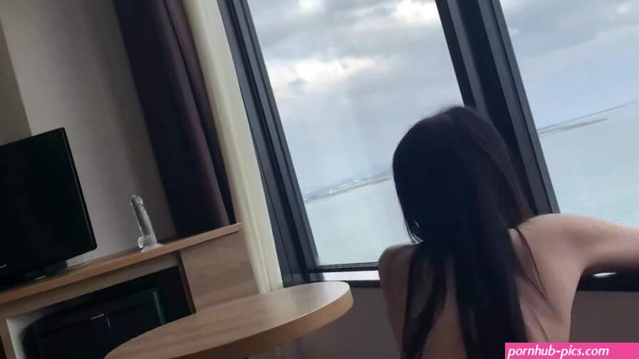 Naked masturbation by the windo