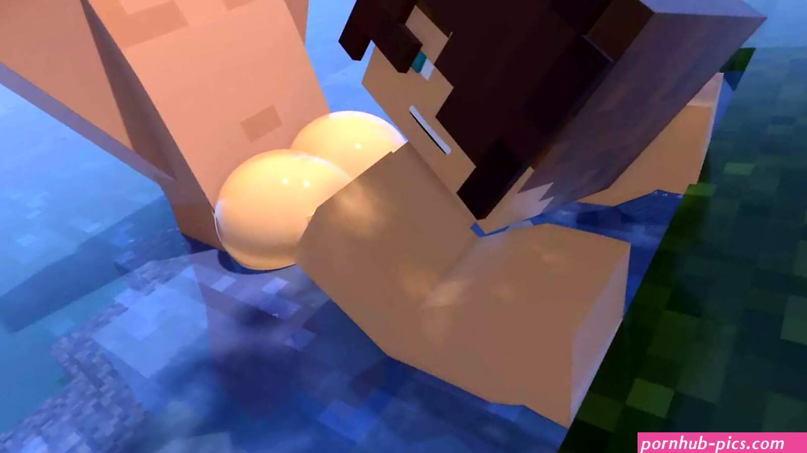 Minecraft gay sex guy takes cock from steve