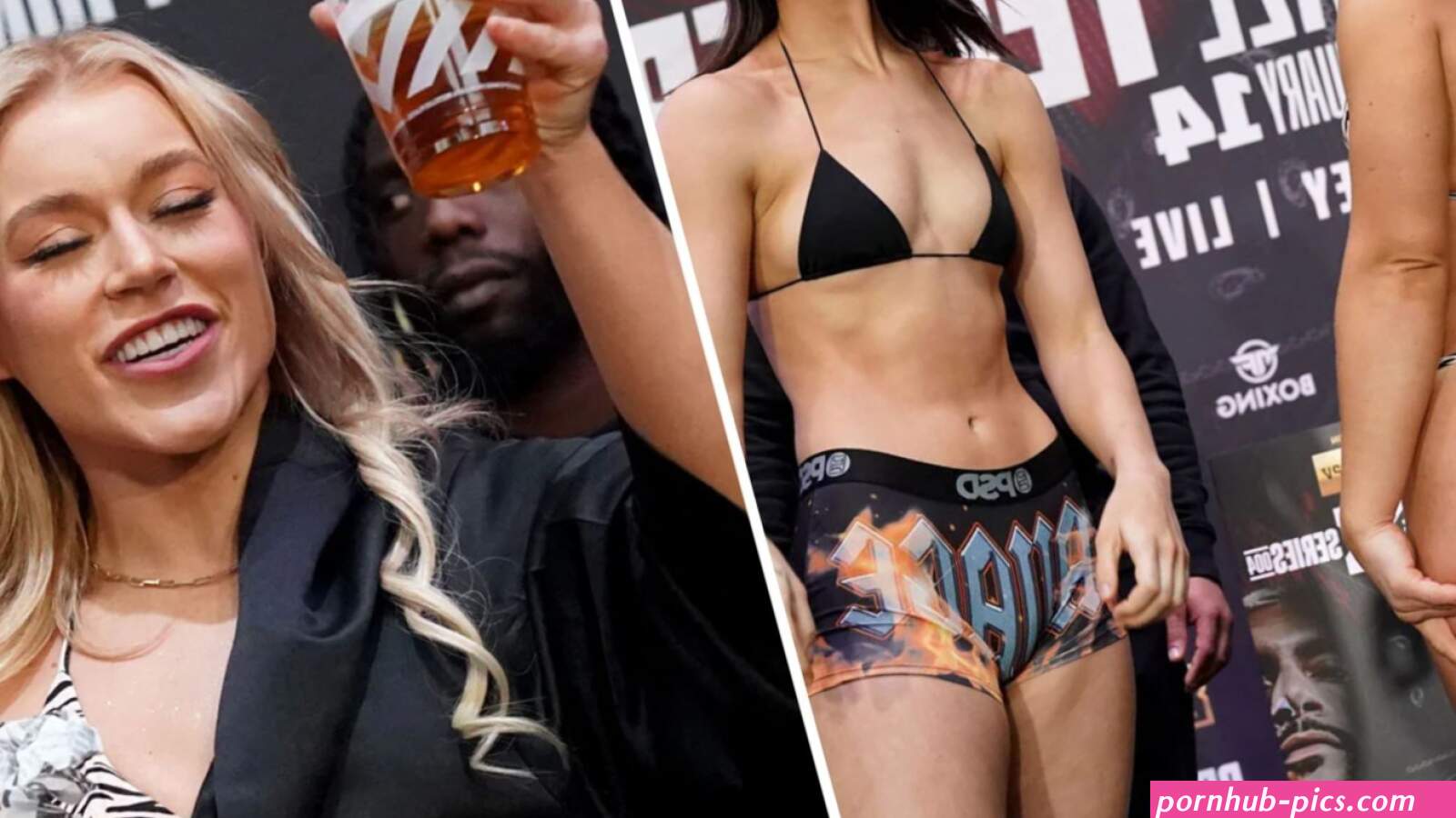 OnlyFans star turned boxer Elle Brooke wears zebra-print bikini as she tucks in