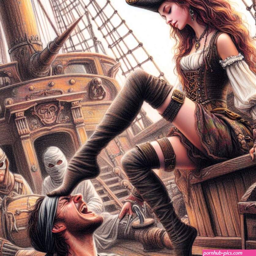 Pirate girl punishing a thief by calebe142536 on DeviantArt