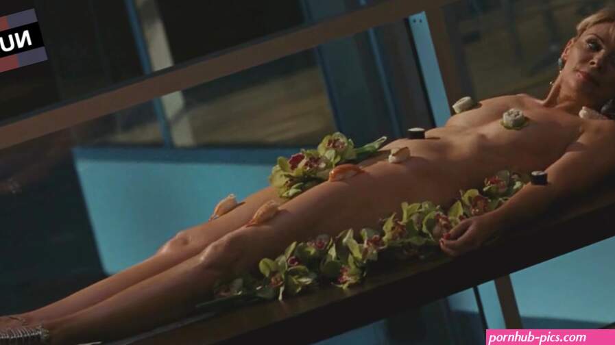 Kim Cattrall Nude on Table