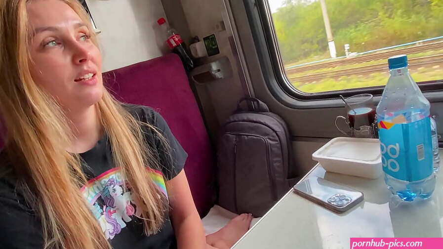 Married stepmother Alina Rai had sex on the train with a stranger