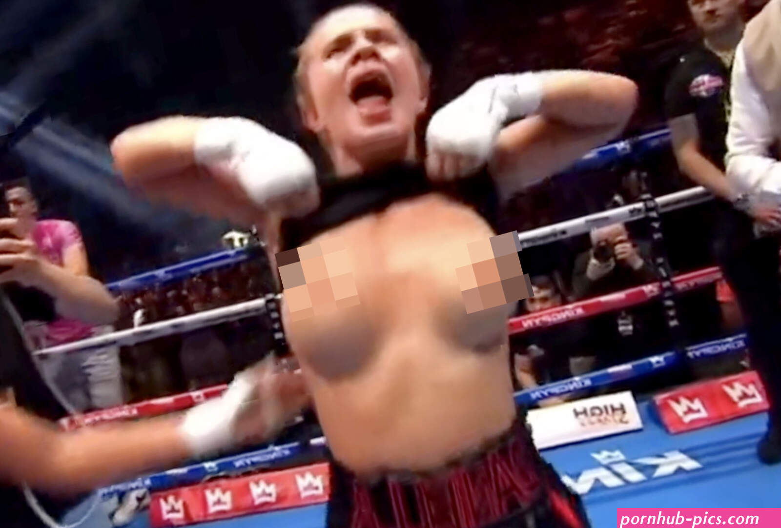 Kingpyn Boxing removes female boxer after topless celebration