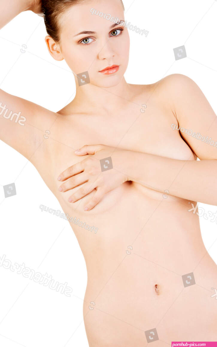 Sexy Naked Woman Holding Her Breasts Stock Photo 161902799