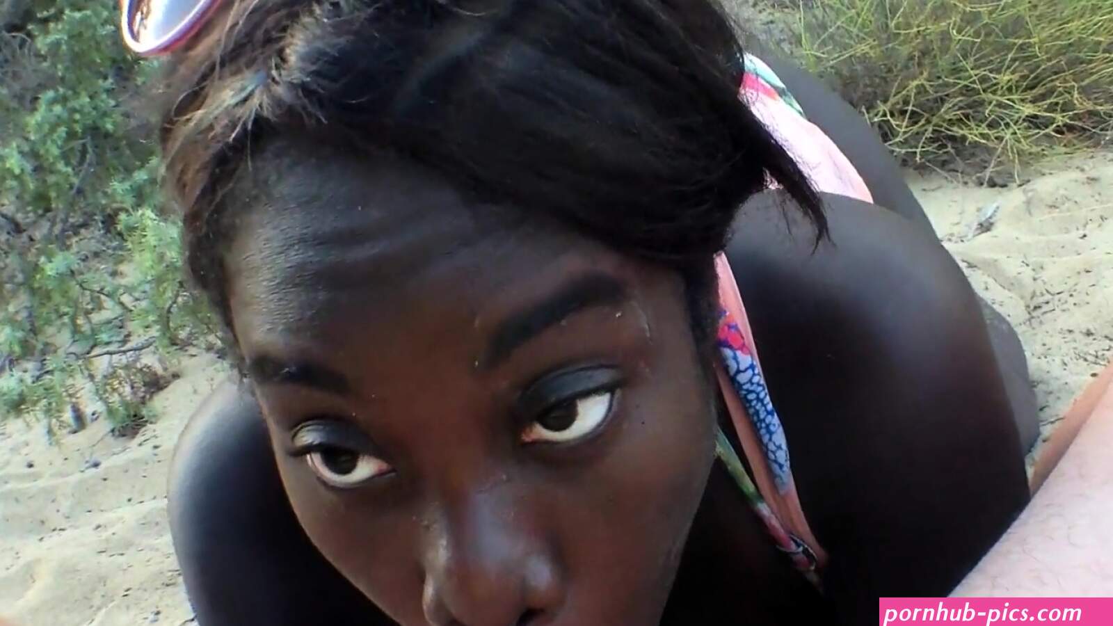 Curvy Black Beauty Sucks And Fucks A White Cock On The Beach Video at Porn Lib