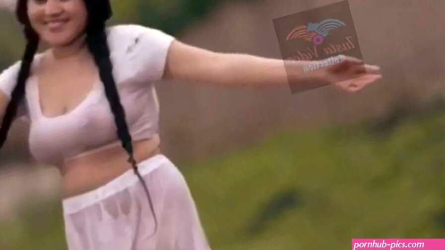 Enjoying In Wet Transparent Dress