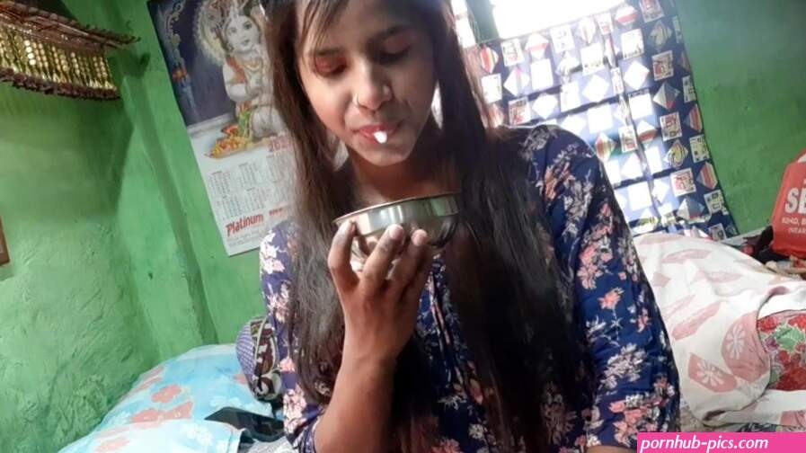 Indian girl spitting for you