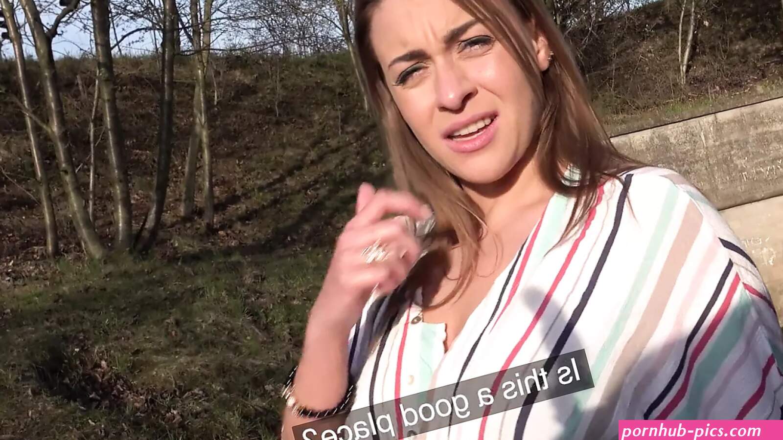 Public Agent Josephine Jackson exposes her big boobs