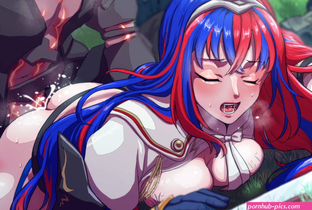 zukake alear female fire emblem alear fire emblem corrupted fire emblem fire emblem fire emblem engage nintendo 1boy 1girl ass blue hair blush boy on top breast press breasts cleavage closed eyes