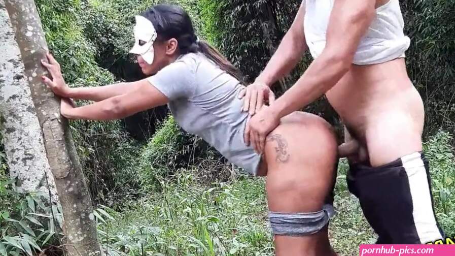 delicious anal in tropical forest I left his ass full of semen inside
