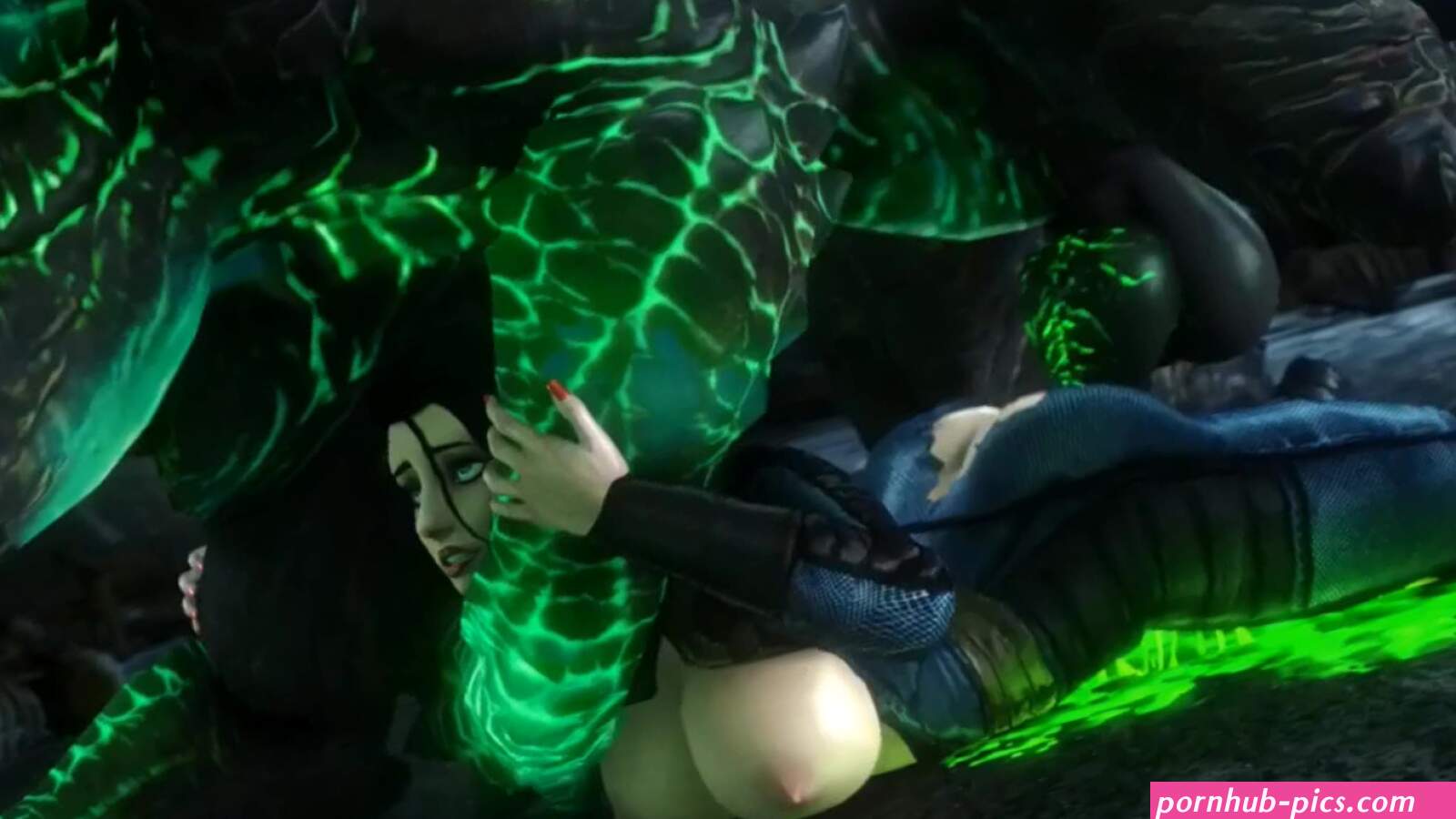 Deathclaw And Elizabeth From Bioshock Infinite Big Ass Big Breasts Out Getting Fucked From Back 00:24