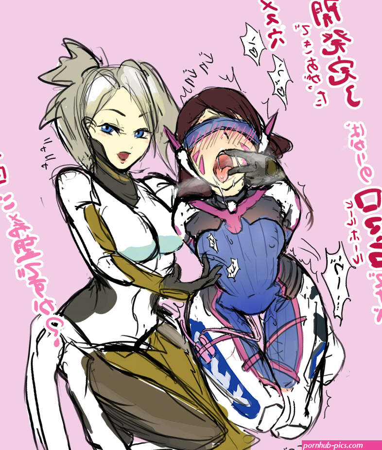 sanuki kyoudashya d.va overwatch mercy overwatch overwatch overwatch 1 tagme translation request 2girls blindfold bodysuit breasts covered erect nipples covered navel multiple girls multiple insertions nipple stimulation nipple...